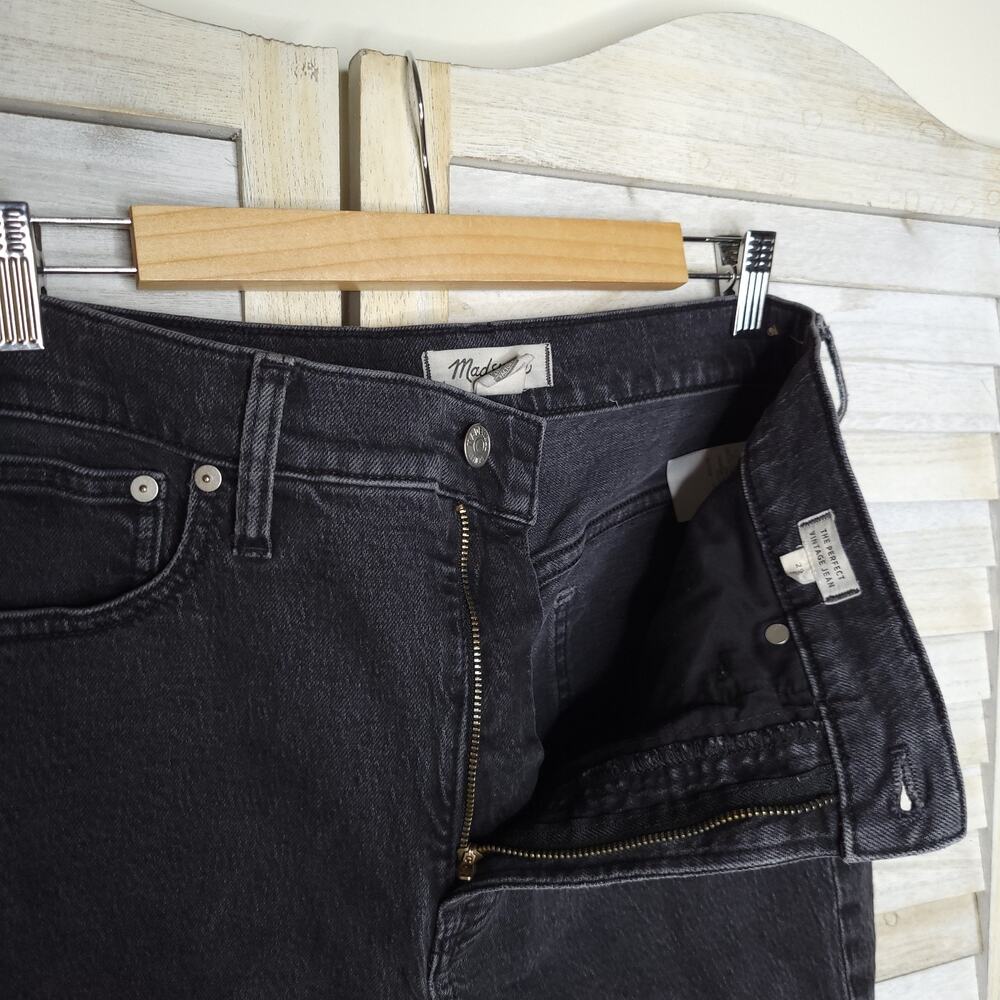 Madewell Jeans Womens 29 (32x28) Black Stretch Denim The Perfect Vintage Jean 32 - Picture 4 of 8